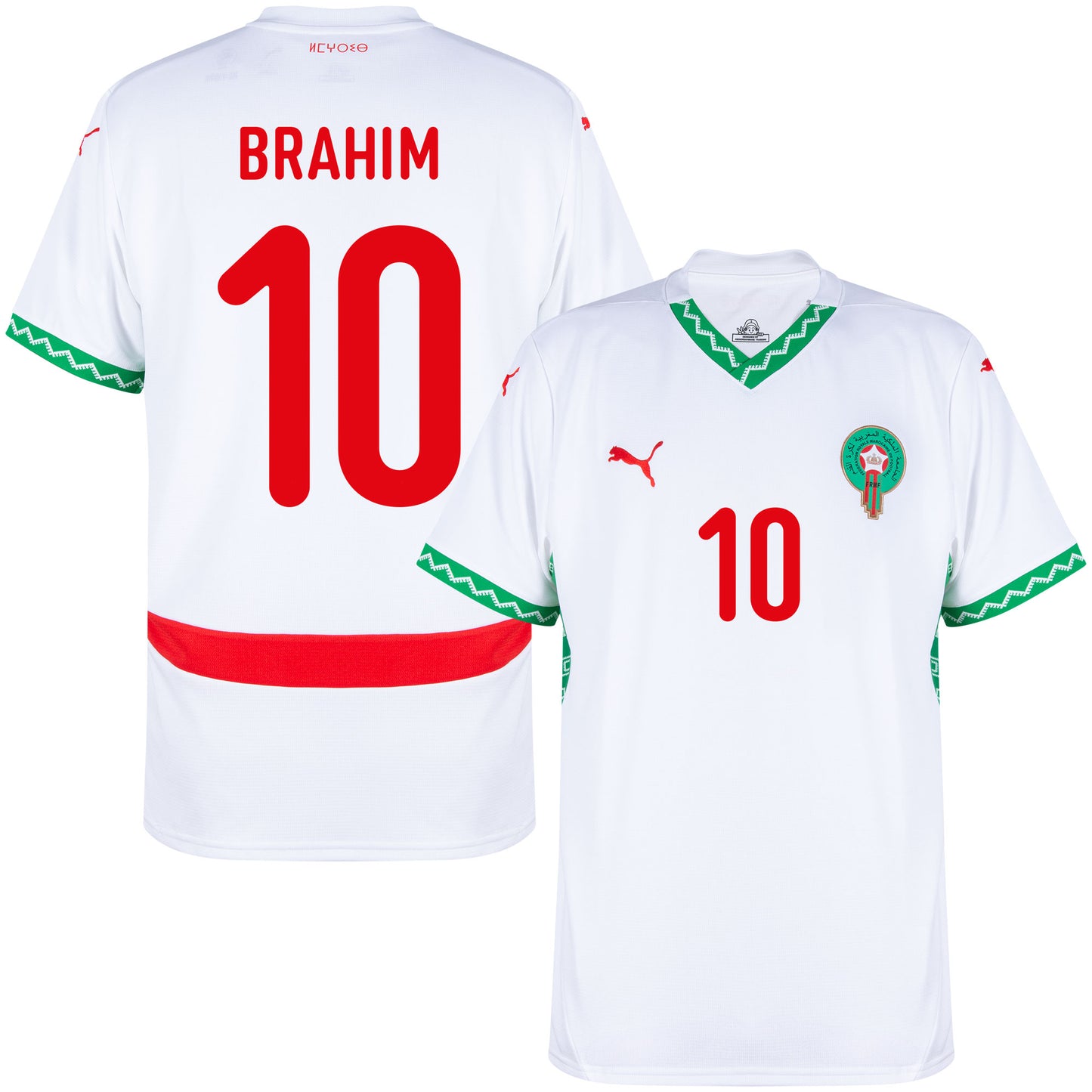 Puma Morocco Away Brahim 10 Shirt 2025-2026 (Official Printing)