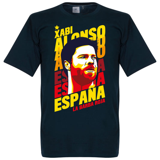 Xabi Alonso Portrait T-shirt - Navy