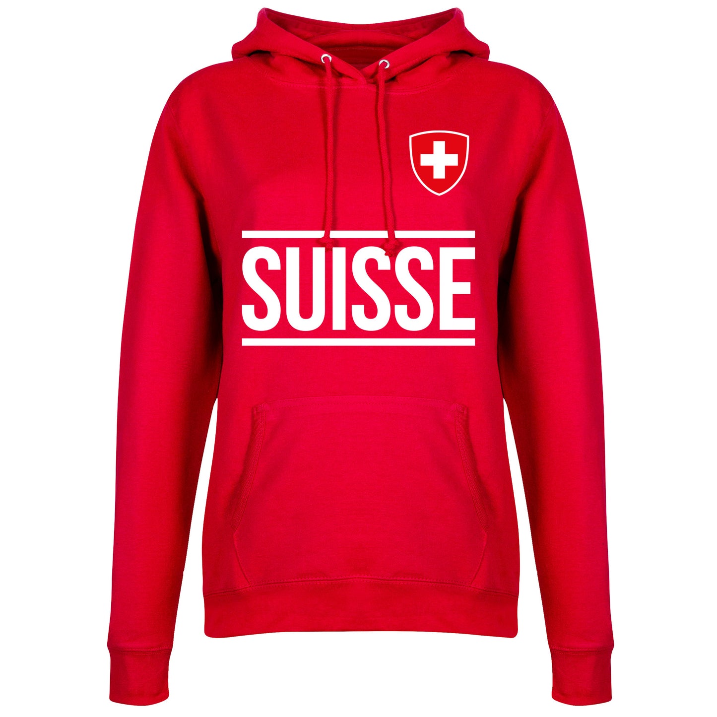 Switzerland Team Womens Hoodie - Red