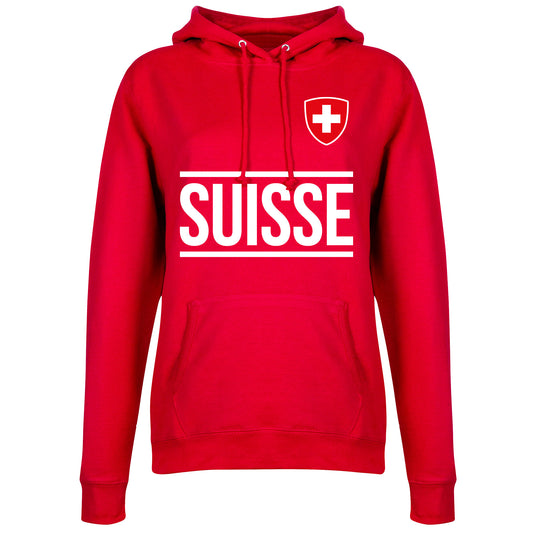 Switzerland Team Womens Hoodie - Red