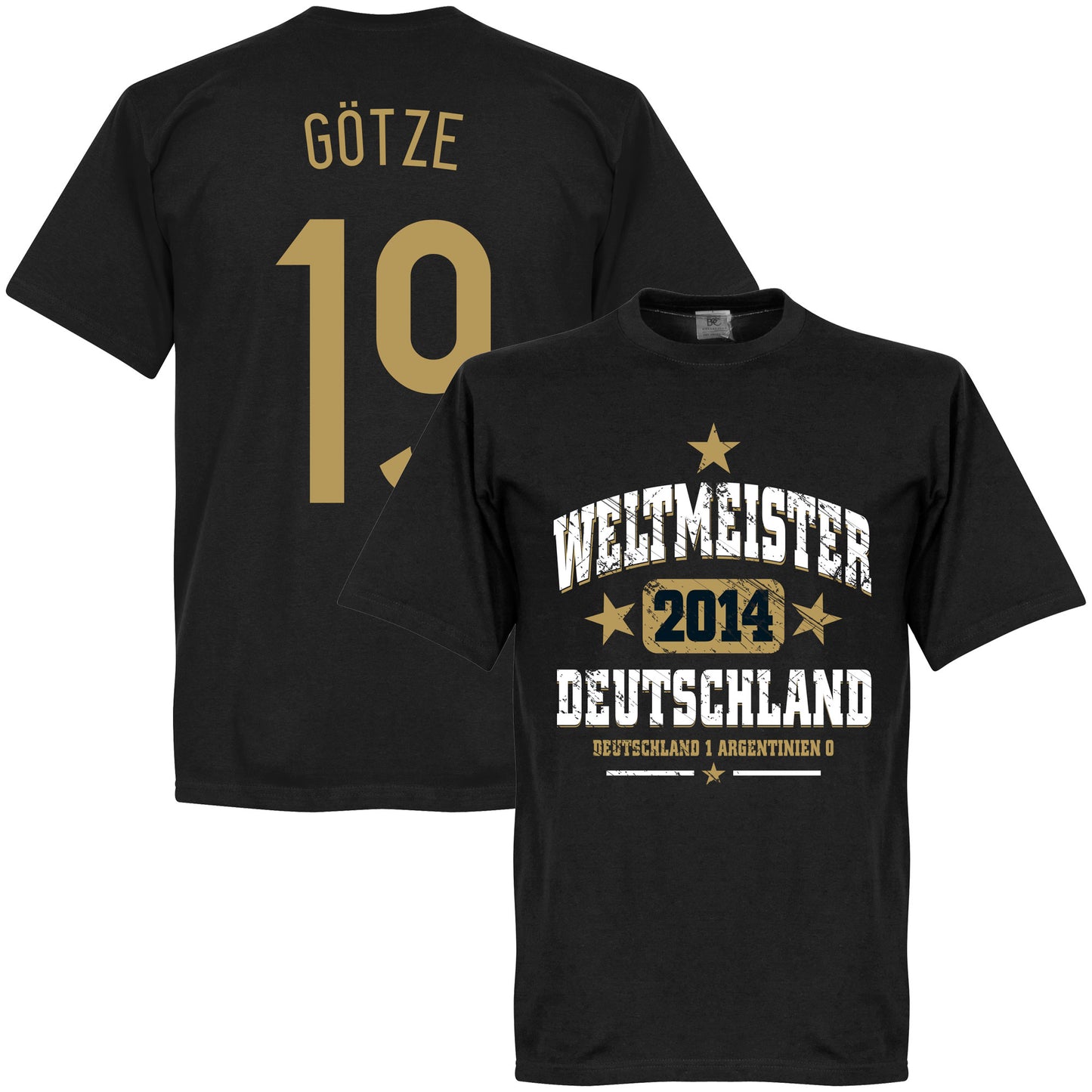Deutschland Weltmeister Götze T-Shirt - Black