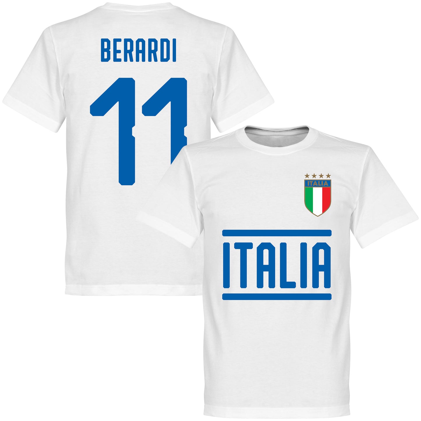 Italy Berardi 11 Team T-shirt - White