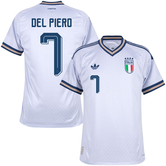 adidas Italy Authentic Away Del Piero 7 Shirt 2026-2027 (Official Printing)