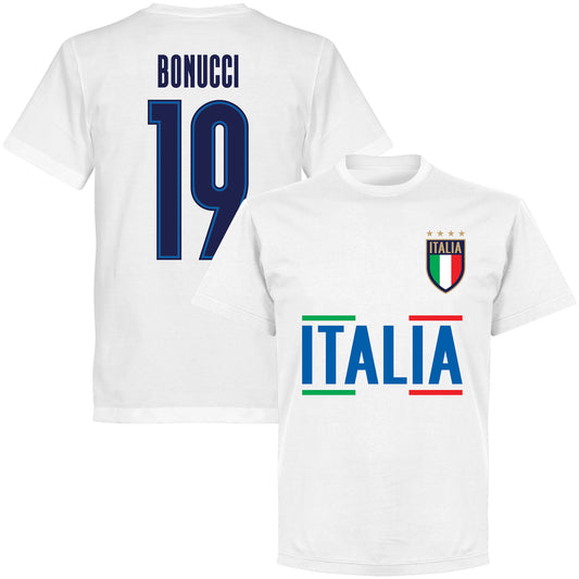 Italy Bonucci 19 Team T-shirt - White