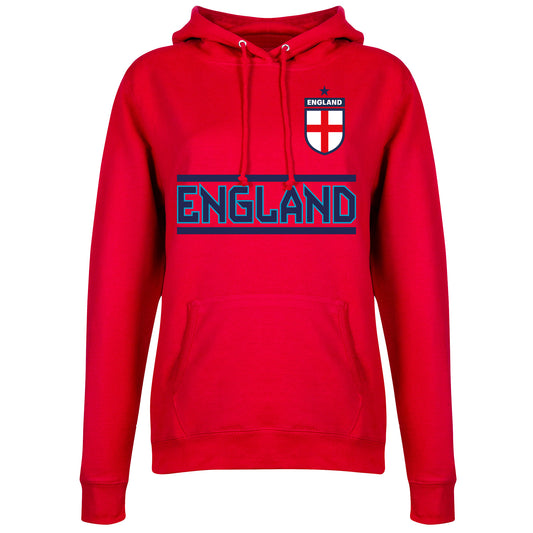 England Team Womens Hoodie - Red