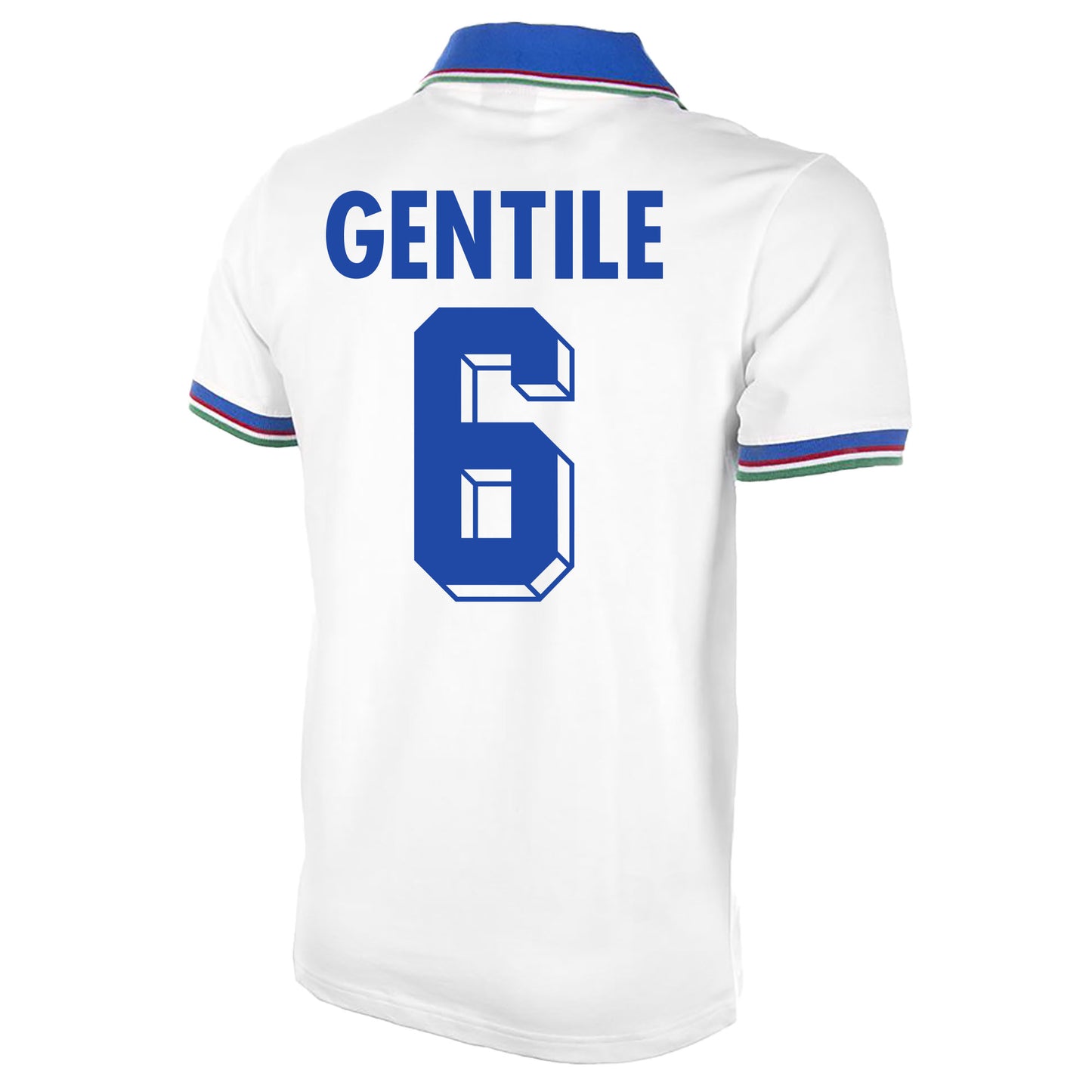 Copa Italy Away Gentile 6 Retro Shirt World Cup 1982 (Retro Flock Printing)