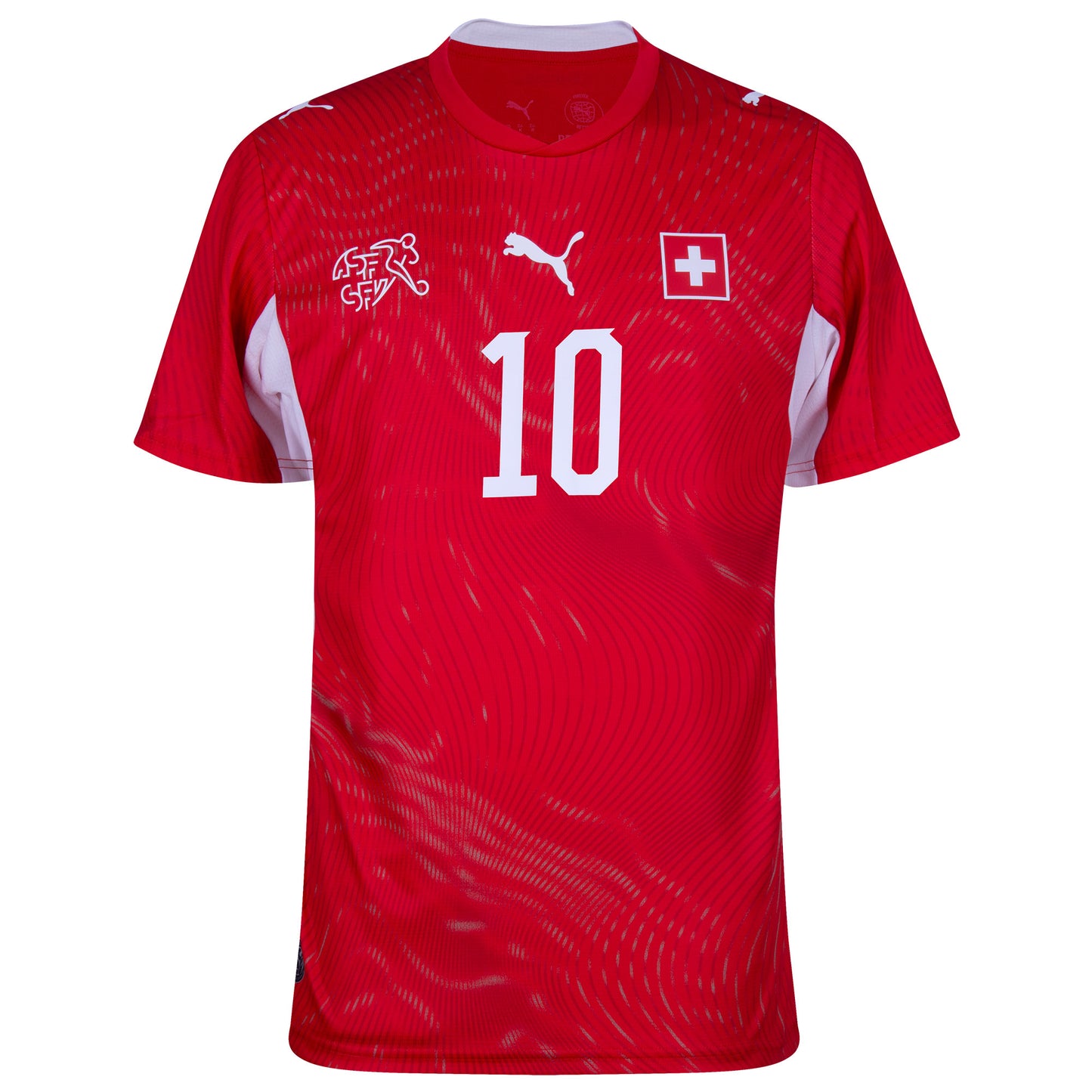 Puma Switzerland Home KIDS Xhaka 10 Shirt 2026-2027 (Fan Style Printing)