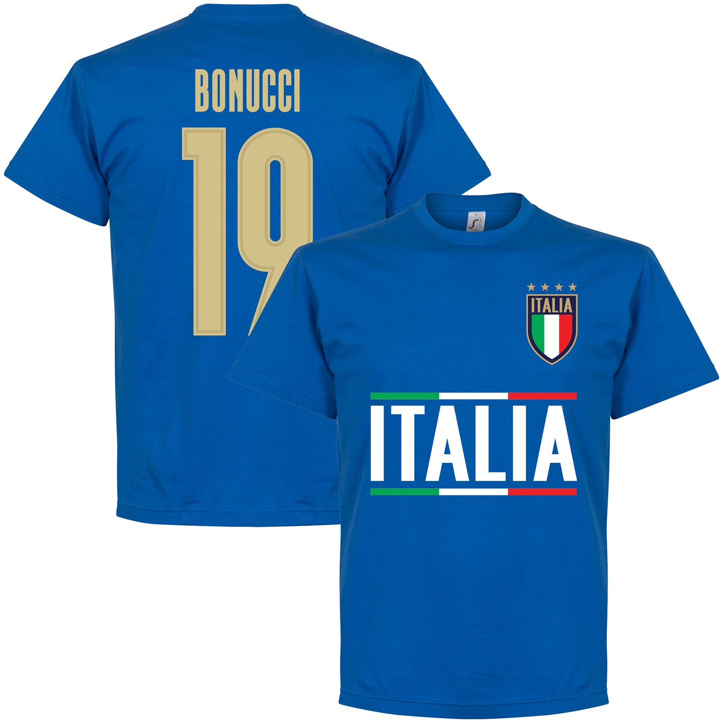 Italy Bonucci 19 Team T-shirt - Royal