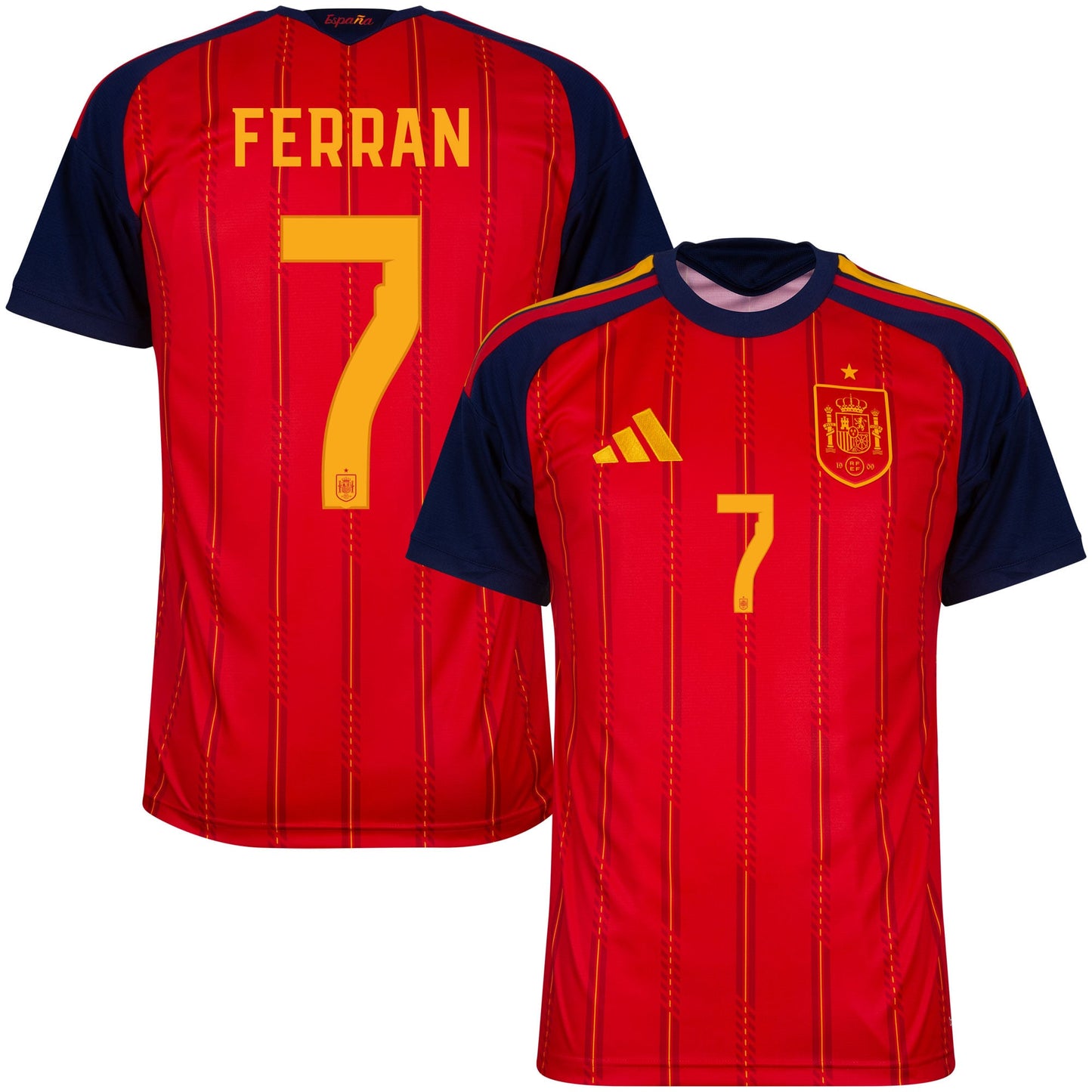 adidas Spain Home Ferran 7 Shirt 2026-2027 (Official Printing)