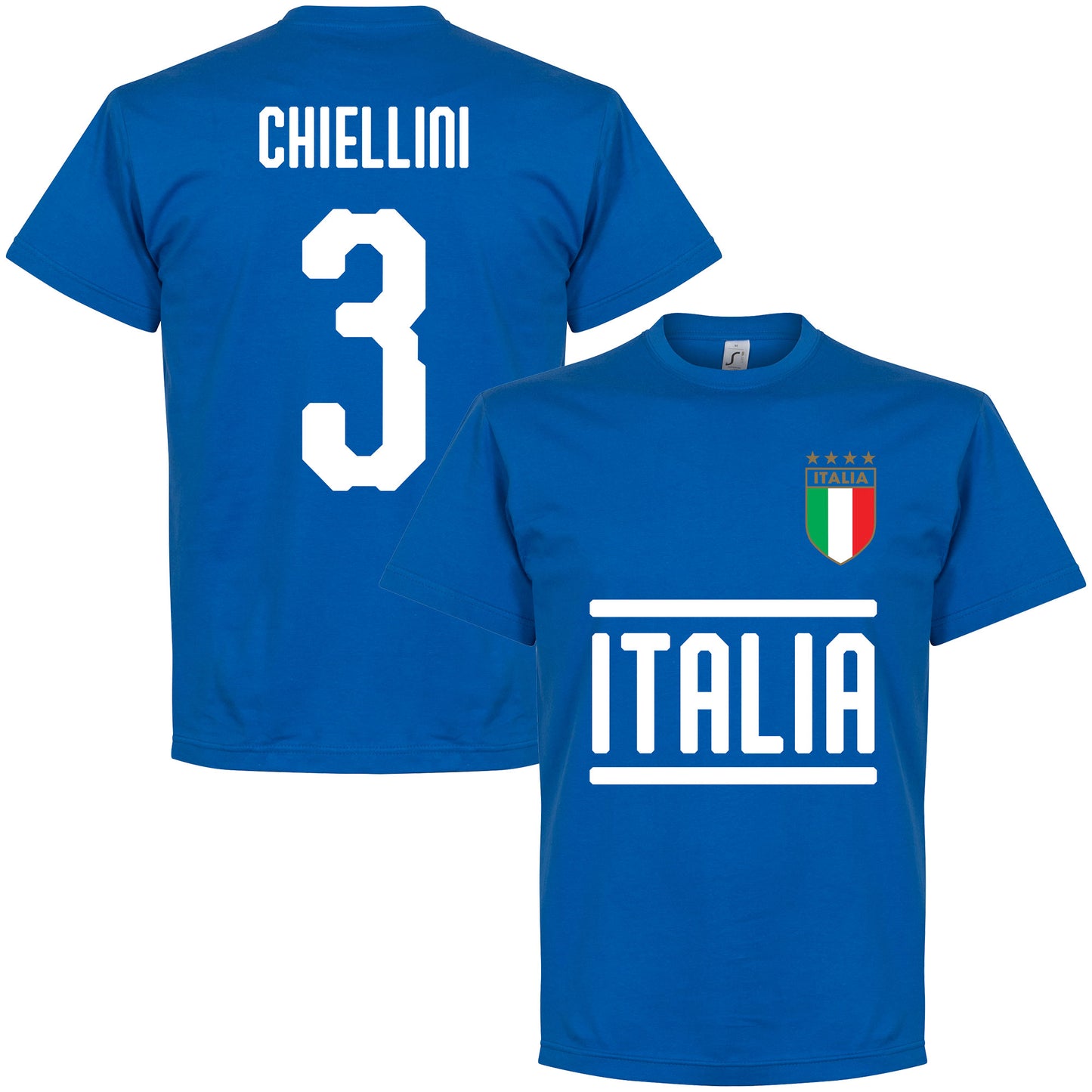 Italy Team Chiellini 3 T-shirt - Royal