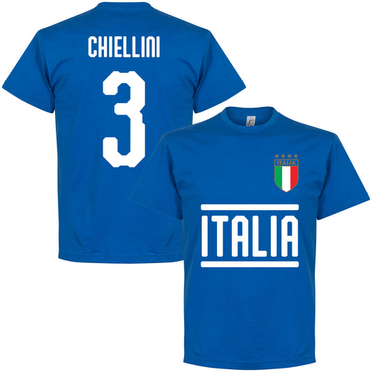Italy Team Chiellini 3 T-shirt - Royal