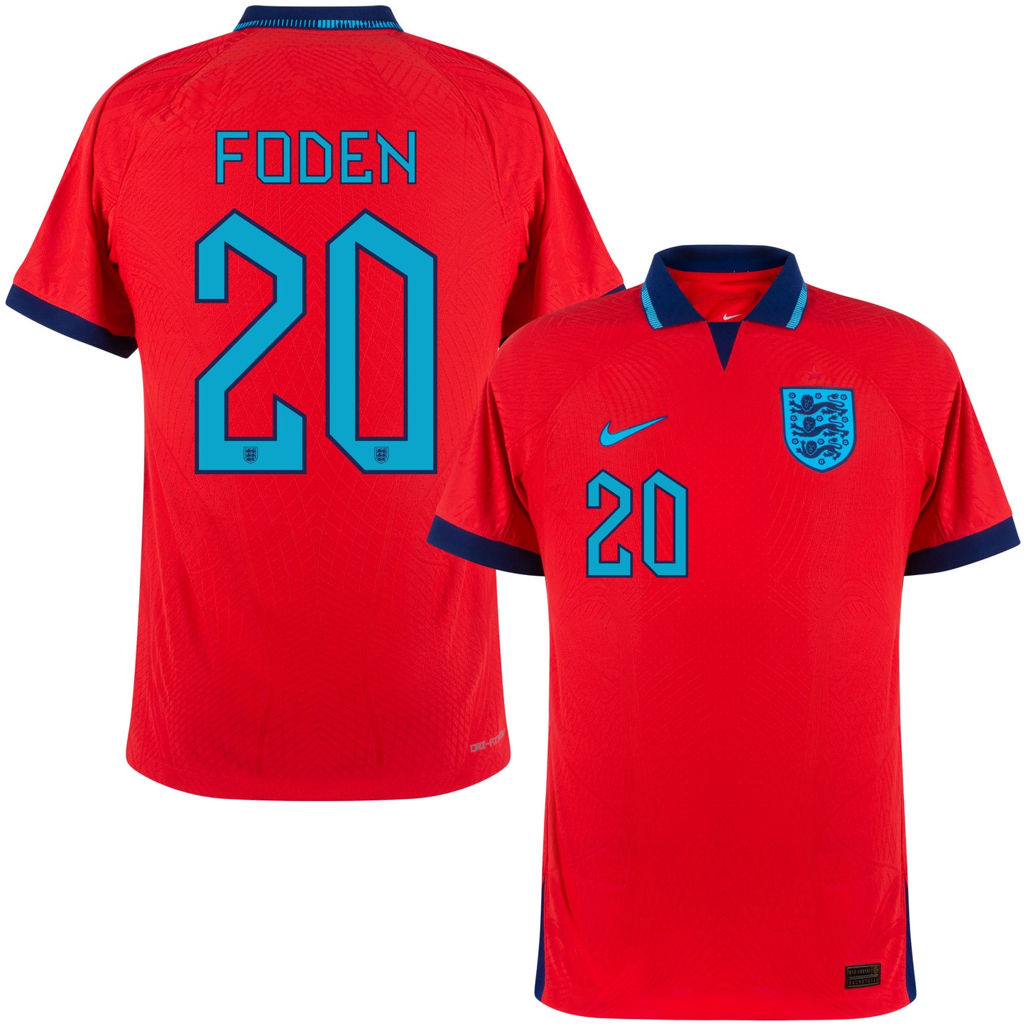 Nike England Dri-Fit ADV Match Away Foden 20 Shirt 2022-2023 (Official Printing)