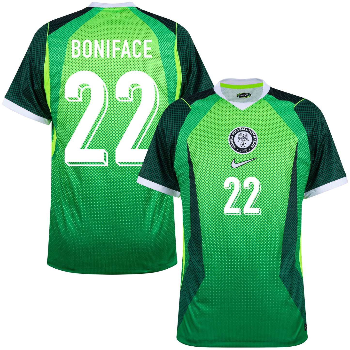 Nike Nigeria Home Boniface 22 Shirt 2026-2027 (Fan Style Printing)