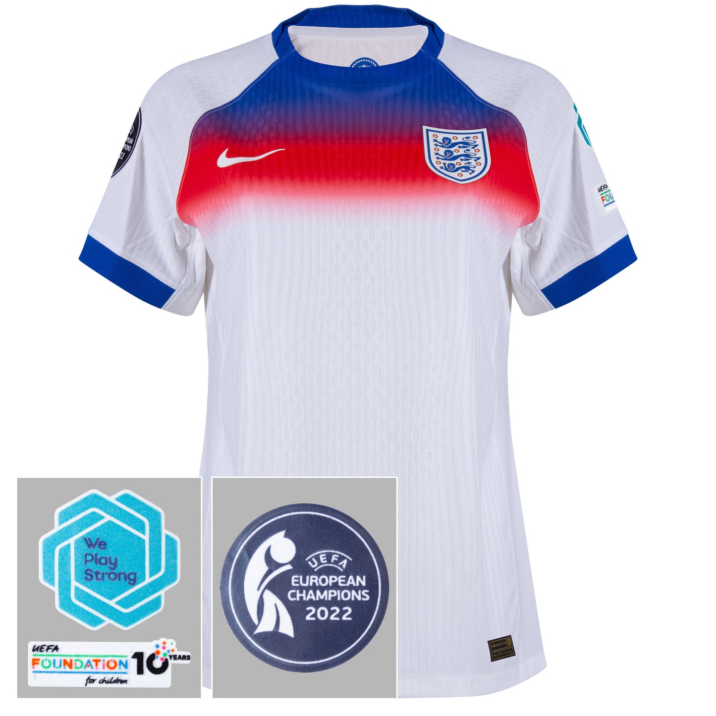 Nike England Women's Dri-Fit ADV Match Home Shirt 2025-2026 incl. UEFA Champions Titleholder Badge Set
