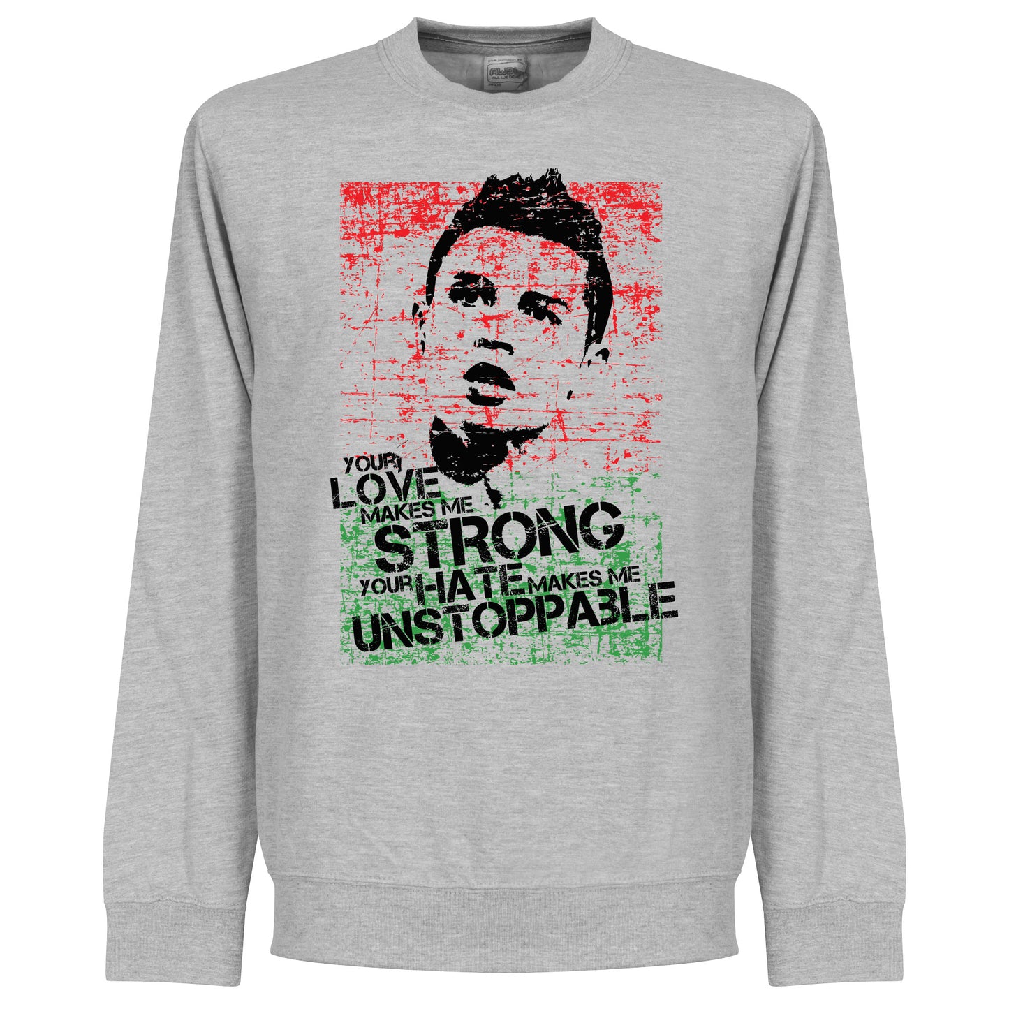 Ronaldo 7 Portugal Flag Sweatshirt - Grey
