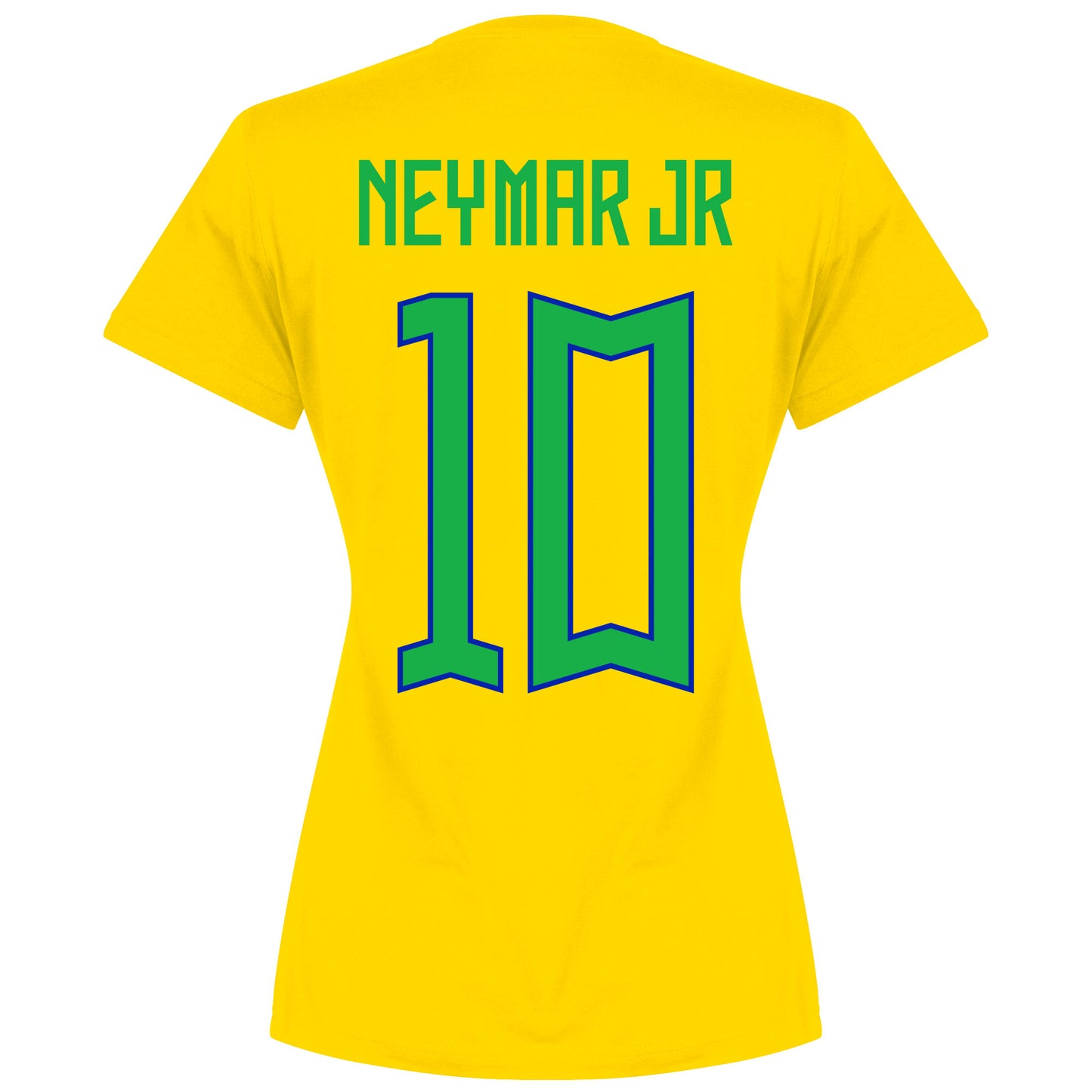 Brazil Team Neymar Jr 10 Womens T-shirt - Yellow