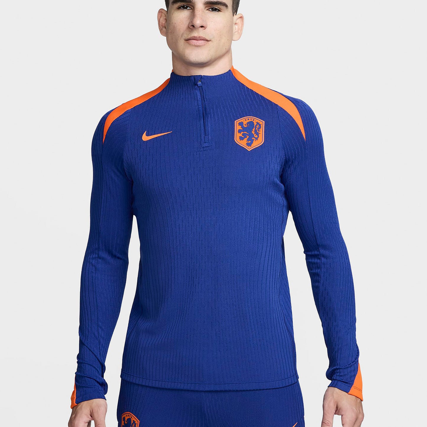 Nike Holland Dri-Fit ADV Strike Elite 1/4 Zip L/S Drill Top - Deep Royal/Safety Orange - 2024-2025