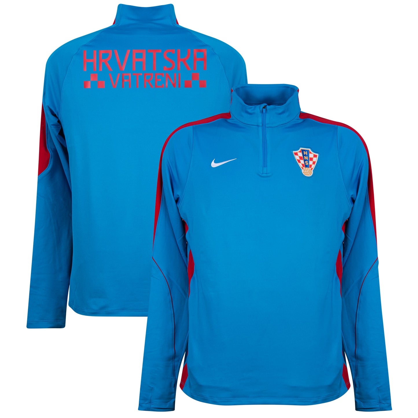 Nike Croatia Dri-Fit Strike 1/4 Zip L/S Drill Top incl. Hrvatska Vatreni Print - 2026