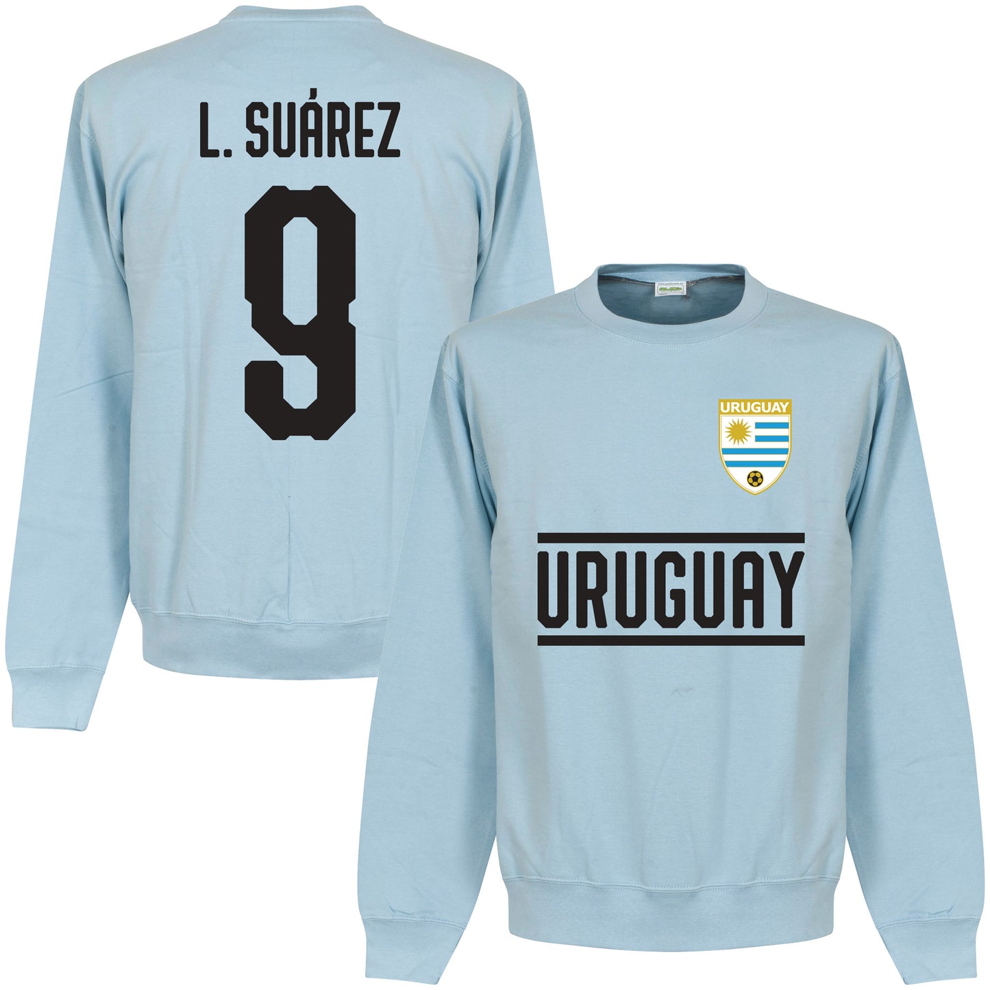 Uruguay Suarez 9 Team Sweatshirt - Sky