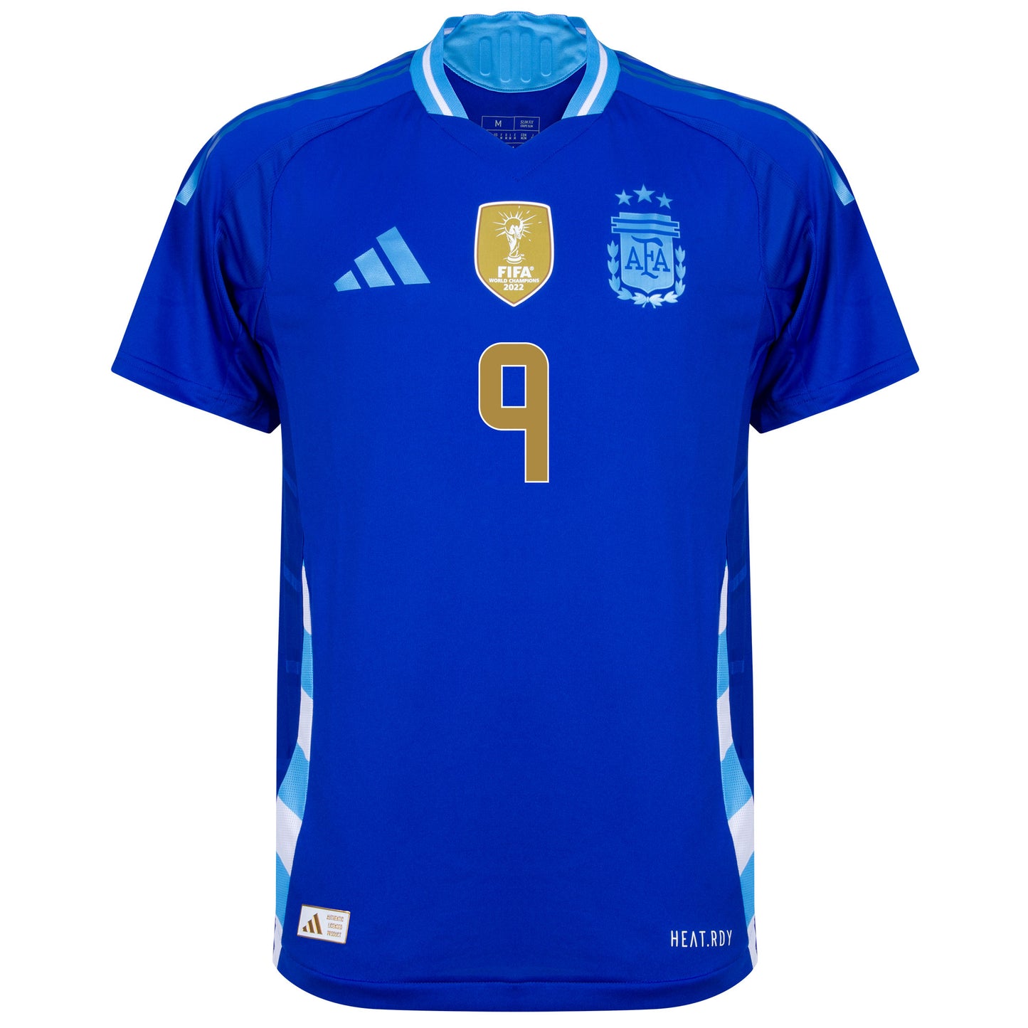 adidas Argentina Away Authentic J.Alvarez 9 Shirt 2024-2025 (Official Printing)