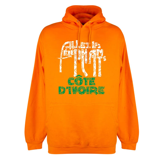 Ivory Coast Allez Les Elephants Hoodie - Orange