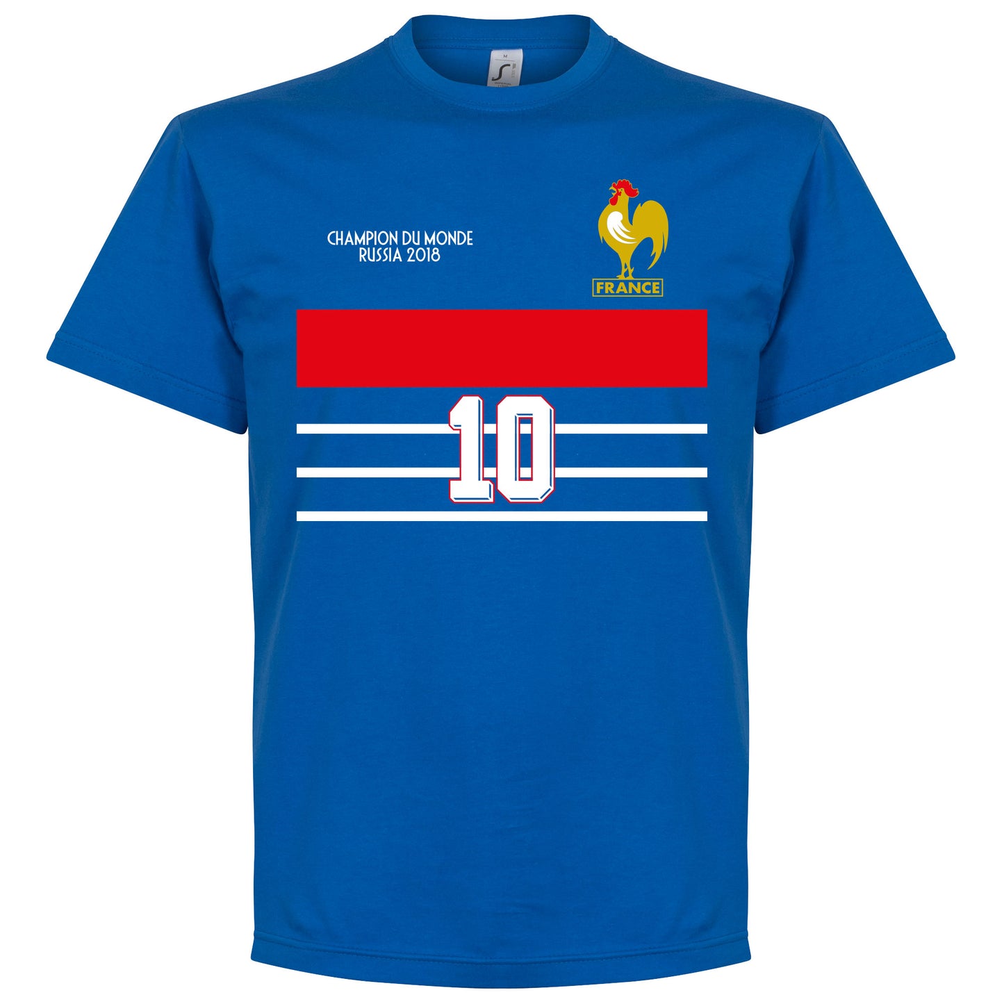 France Champions 98 Retro Zidane 10 T-Shirt - Royal