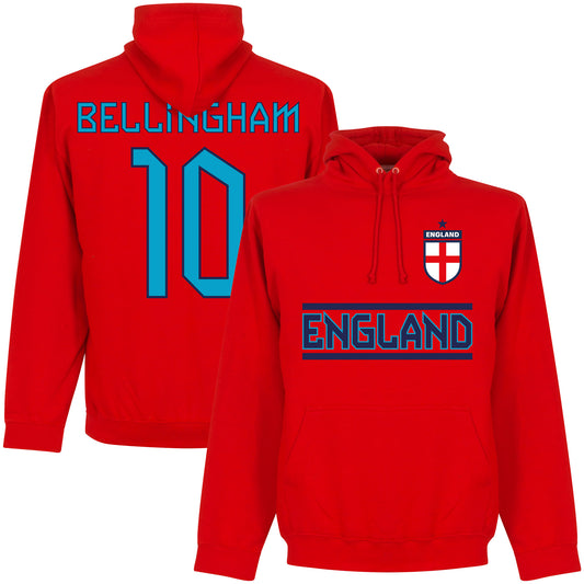 England 2022 Team Bellingham 10 KIDS Hoodie - Red