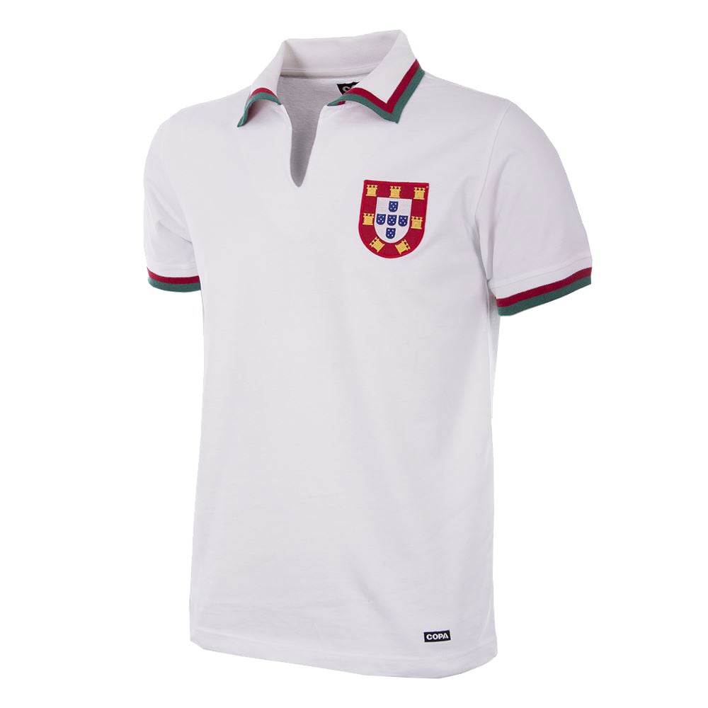 Copa Portugal Away Eusébio 13 Retro Shirt 1972-1973 (Retro Flock Printing)