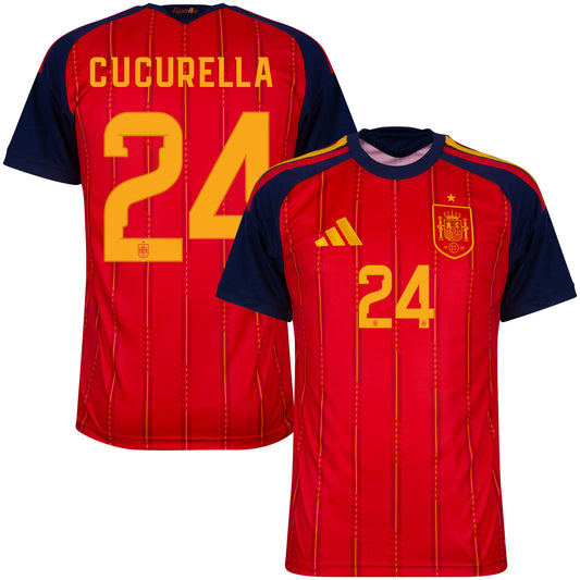 adidas Spain Home Cucurella 24 Shirt 2026-2027 (Official Printing)