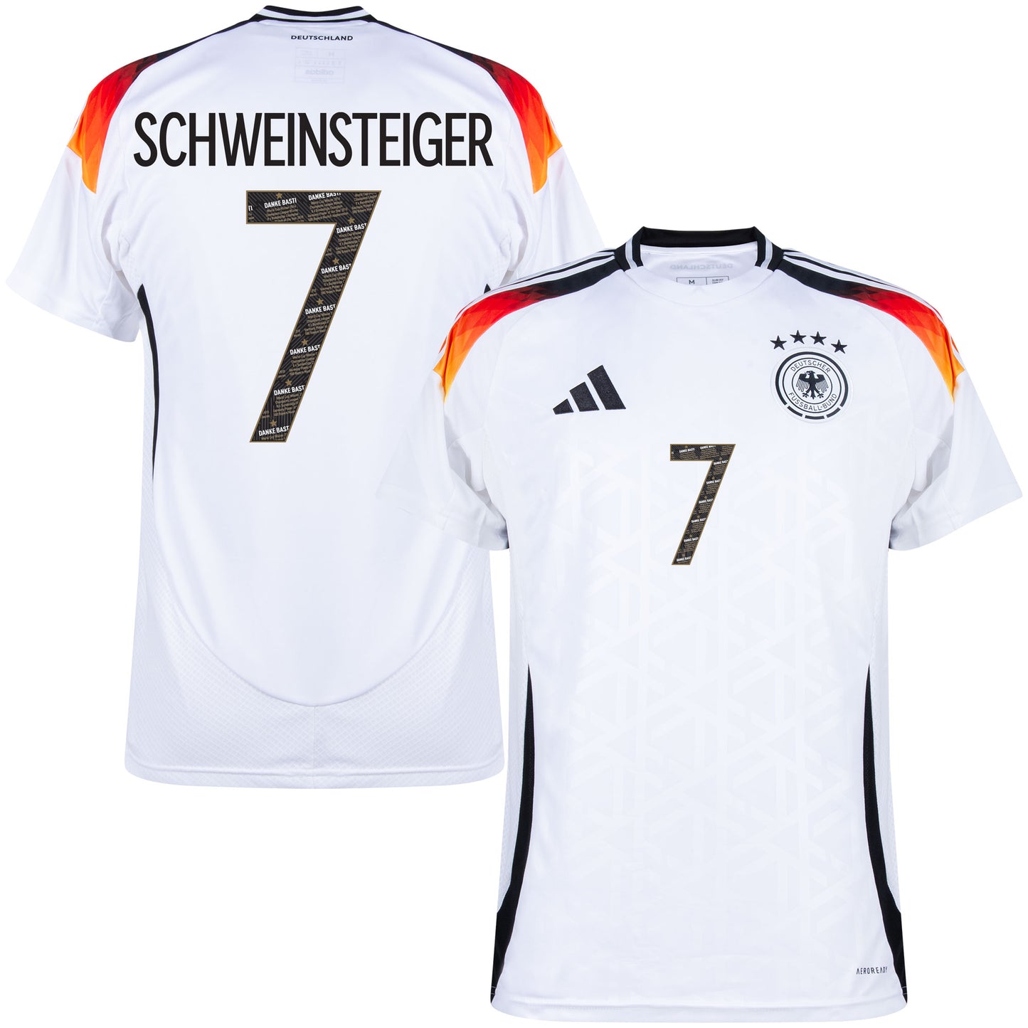 adidas Germany Home Schweinsteiger 7 Shirt 2024-2025 (Danke Bastian Printing)