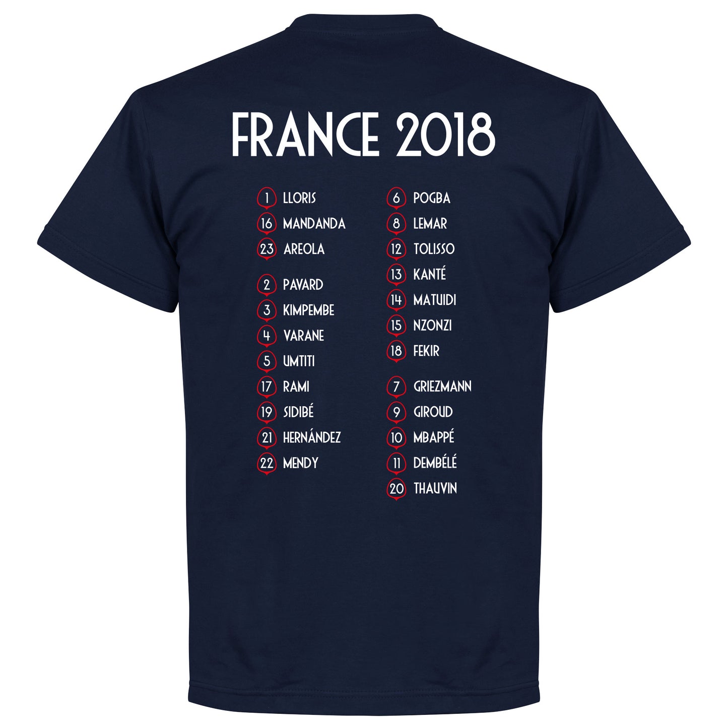 France Allez les Bleus Russia 2018 Squad T-shirt - Navy