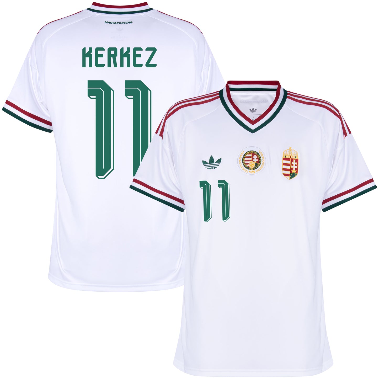 adidas Hungary Away Kerkez 11 Shirt 2026-2027 (Official Printing)