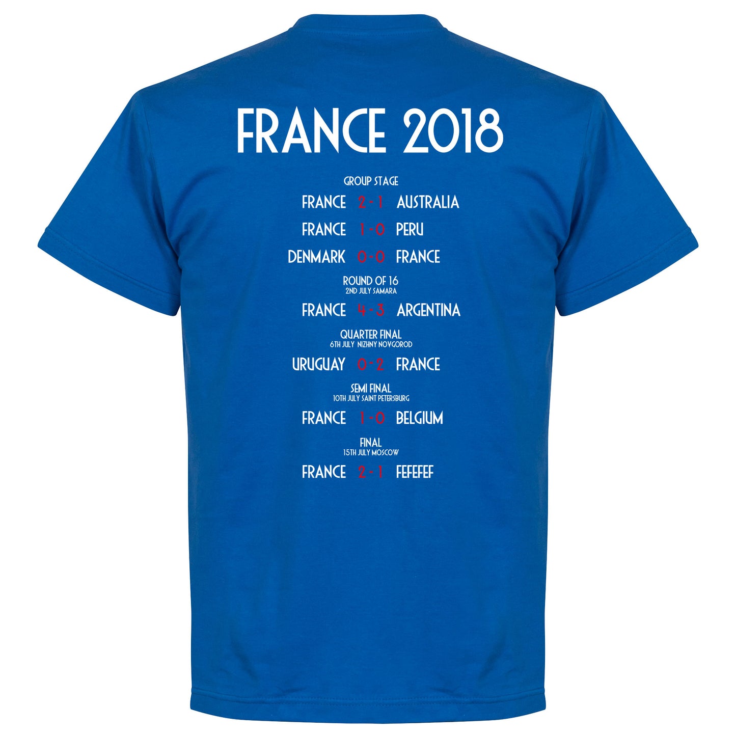 France Allez les Bleus Russia 2018 Road to Victory T-shirt - Royal