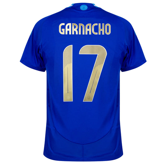 adidas Argentina Away Authentic Garnacho 17 Shirt 2024-2025 (Official Printing)