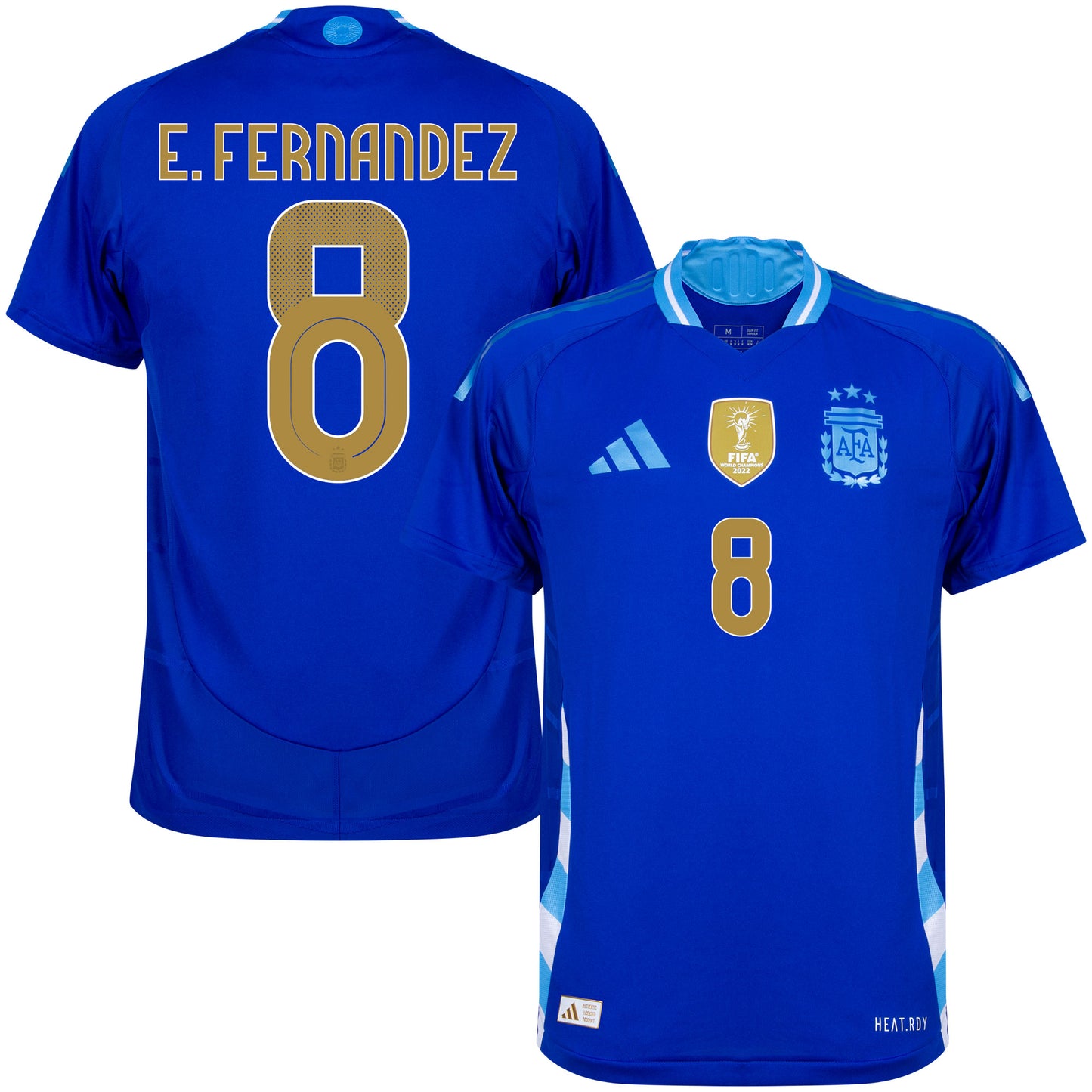 adidas Argentina Away Authentic E.Fernandez 8 Shirt 2024-2025 (Official Printing)
