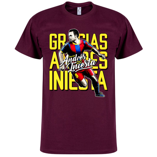 Gracias Iniesta T-shirt - Maroon
