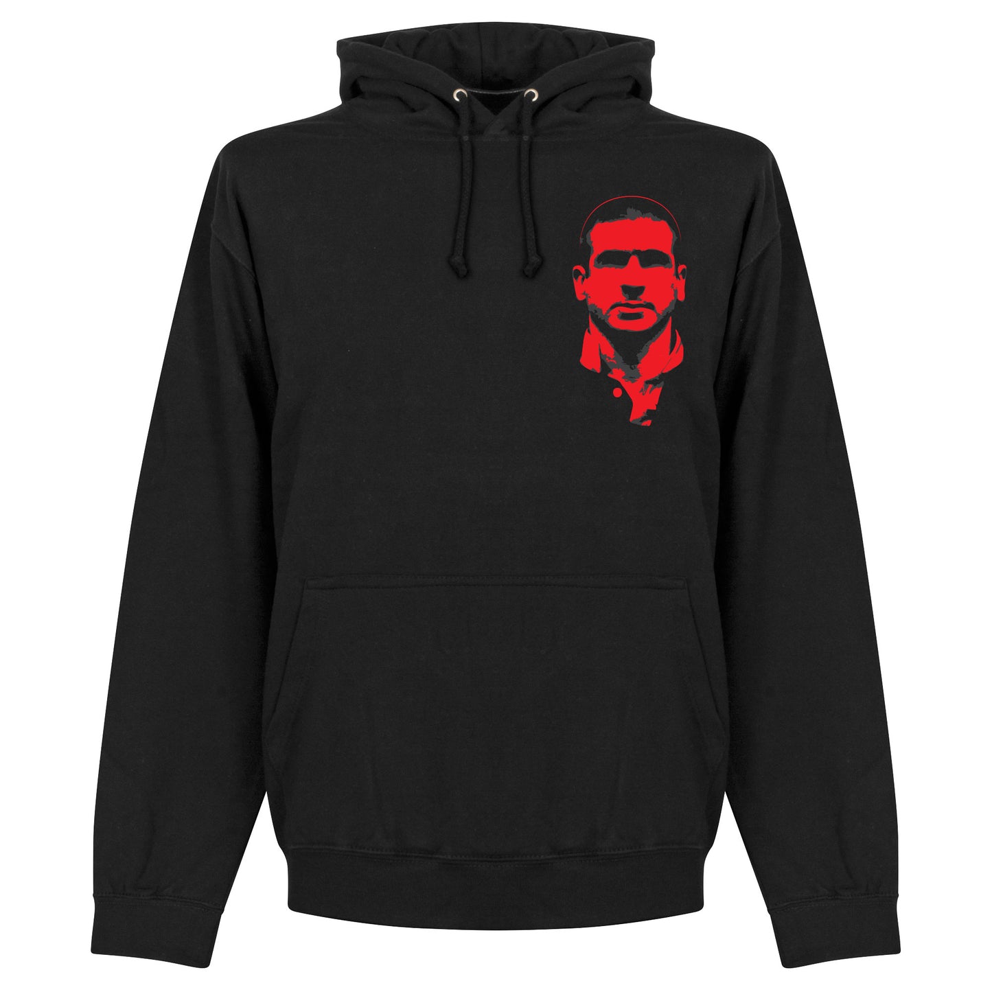 Cantona 7 Silhouette Kids Hoodie - Black/Red
