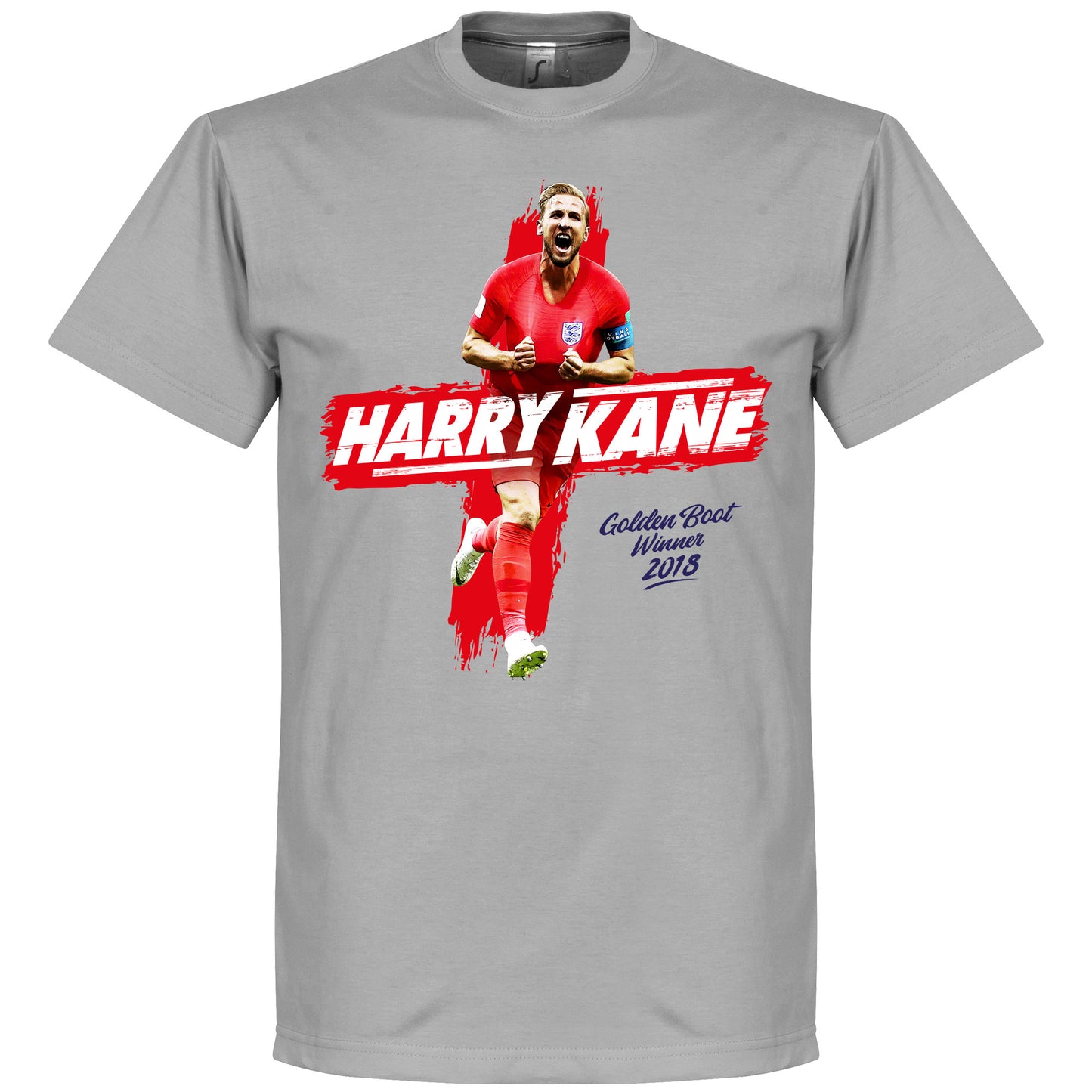 Harry Kane Golden Boot Kids T-Shirt - Grey