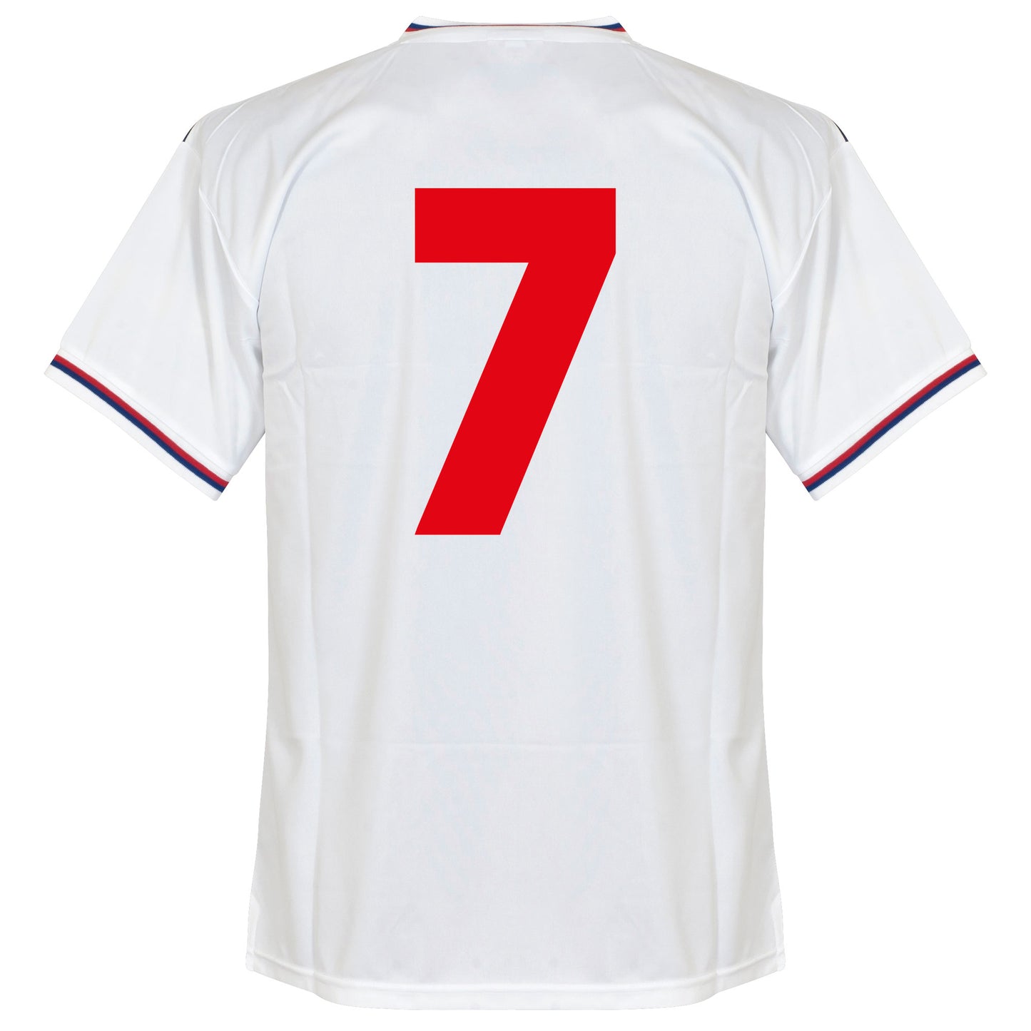 Score Draw England Home No.7 Retro Shirt World Cup 1982 (Retro Flock Printing)