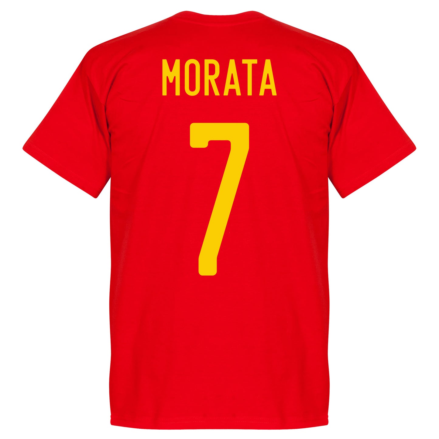 Spain Morata 7 2020 Team T-Shirt - Red