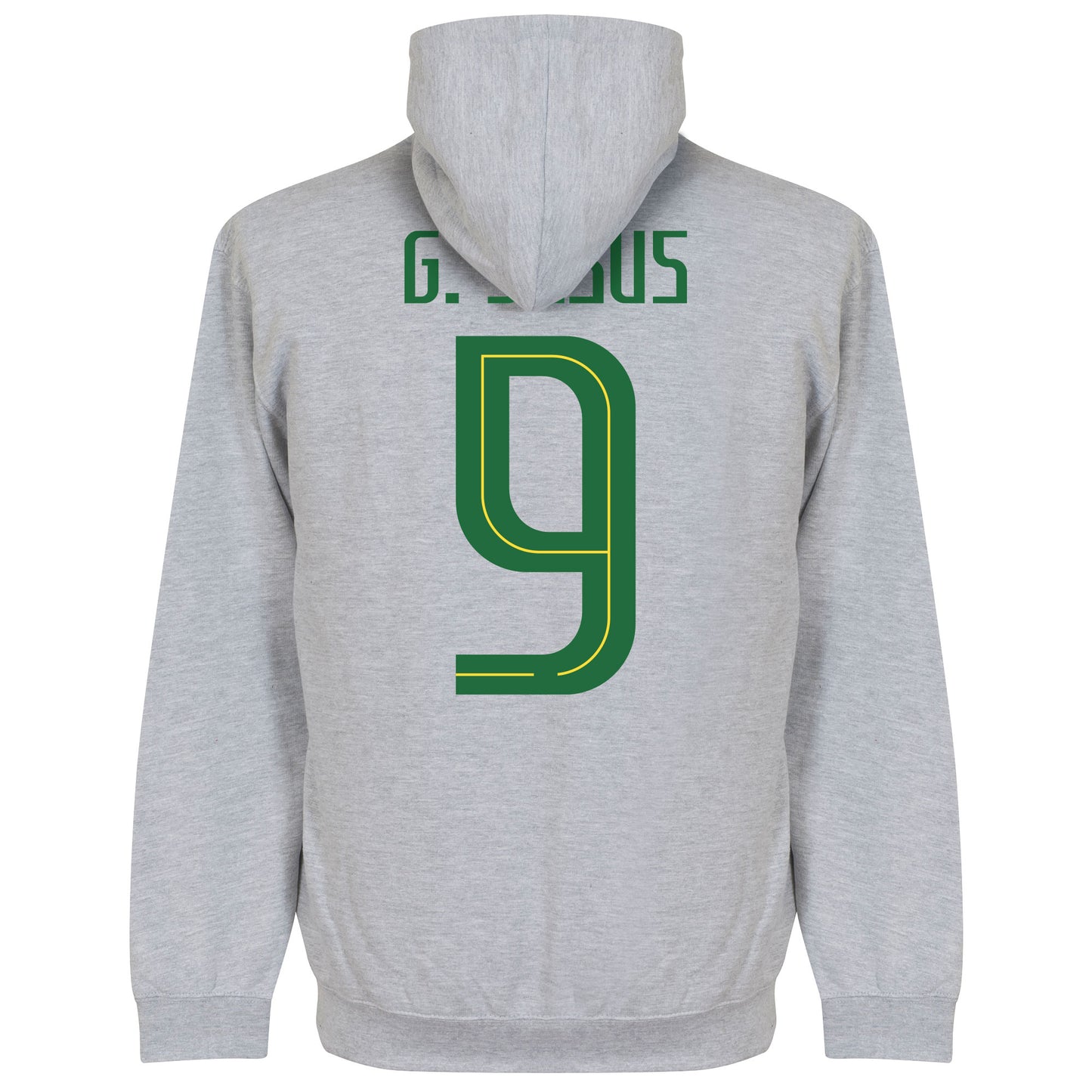 Brazil G. Jesus 9 Team Hoodie - Grey