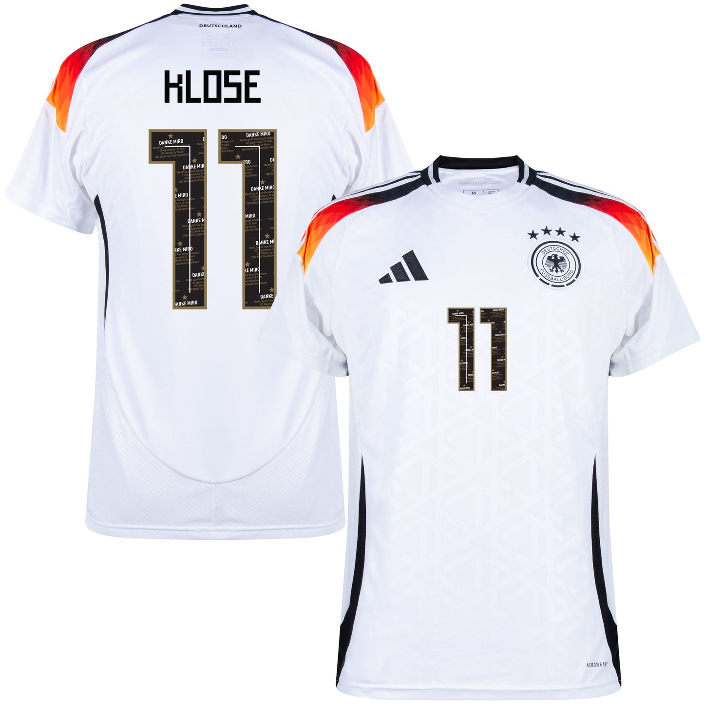 adidas Germany Home Klose 11 Jersey 2024-2025 (Danke Klose Printing)