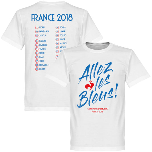 France Allez les Bleus Russia 2018 Squad T-shirt - White
