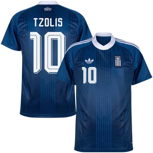 adidas Greece Away Tzolis 10 Shirt 2026-2027 (Official Printing)