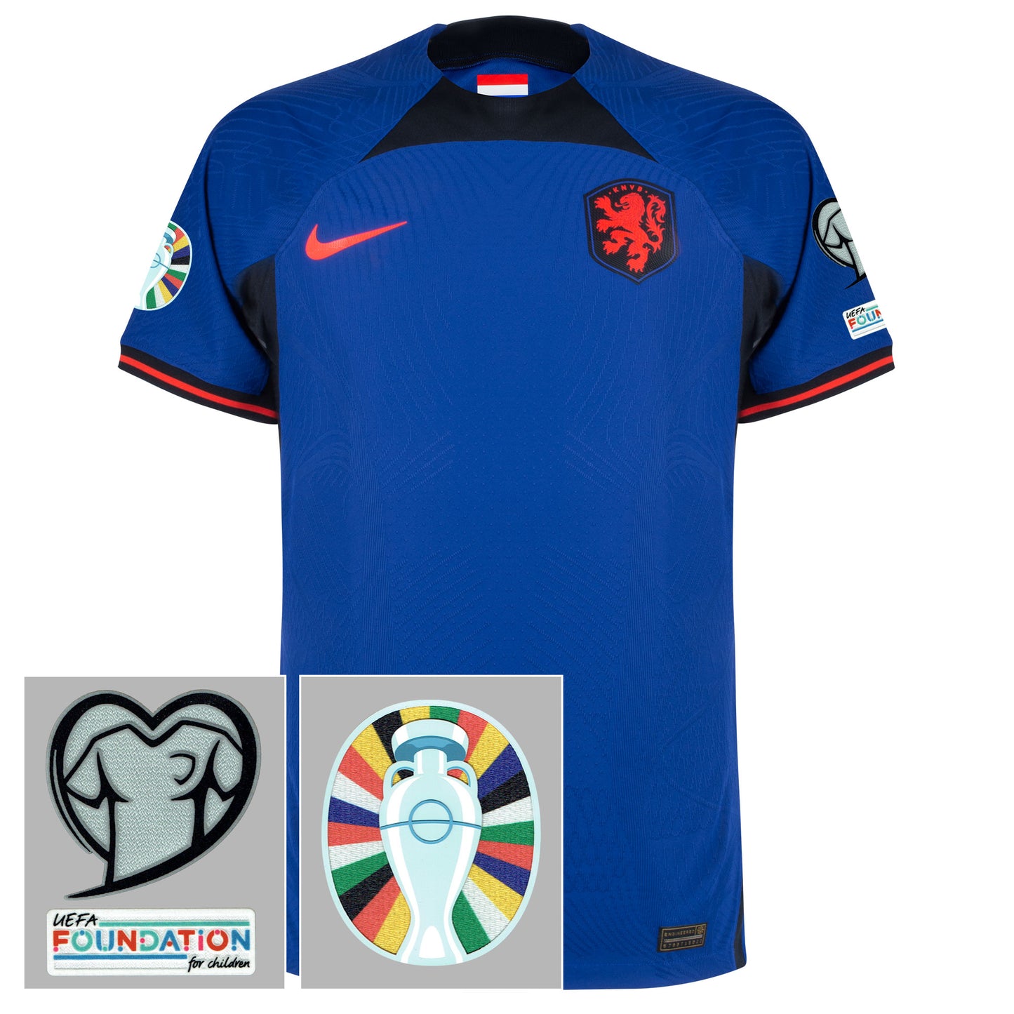 Nike Holland Away Dri-Fit ADV Match Shirt 2022-2023 incl. Euro 2024 Qualifying Patch Set