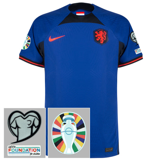 Nike Holland Away Dri-Fit ADV Match Shirt 2022-2023 incl. Euro 2024 Qualifying Patch Set