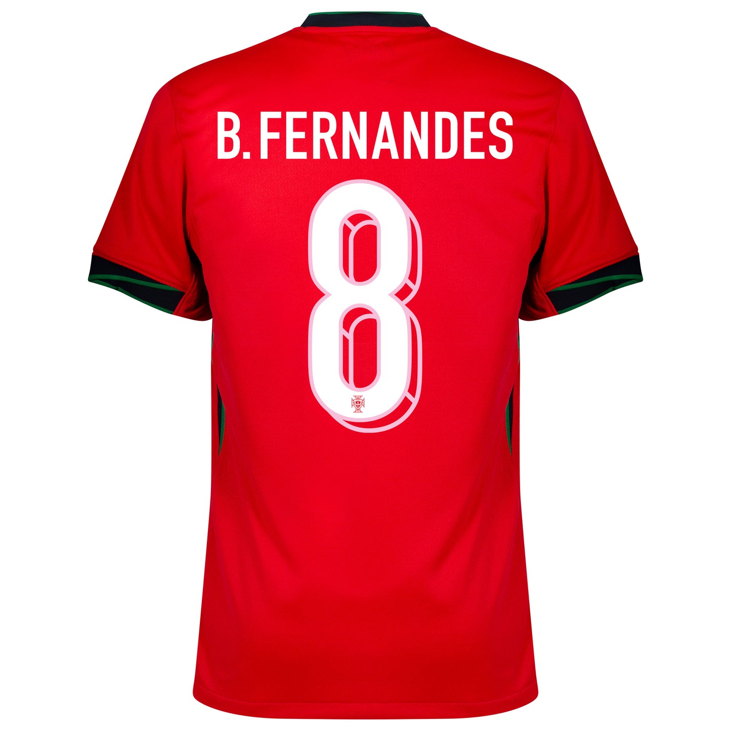 Nike Portugal Home B.Fernandes 8 Shirt 2024-2025 (Official Printing)