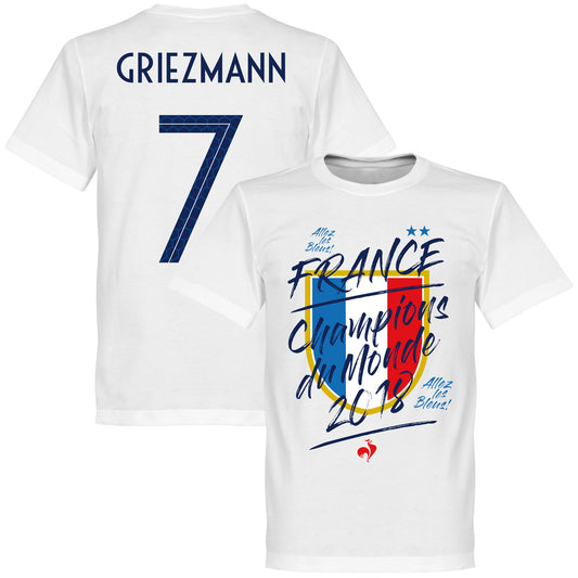 France Champion du Monde Griezmann 7 T-Shirt - White