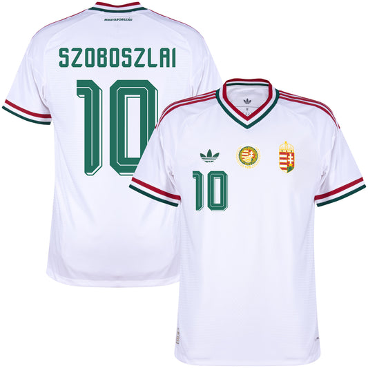 adidas Hungary Authentic Away Szoboszlai 10 Shirt 2026-2027 (Official Printing)