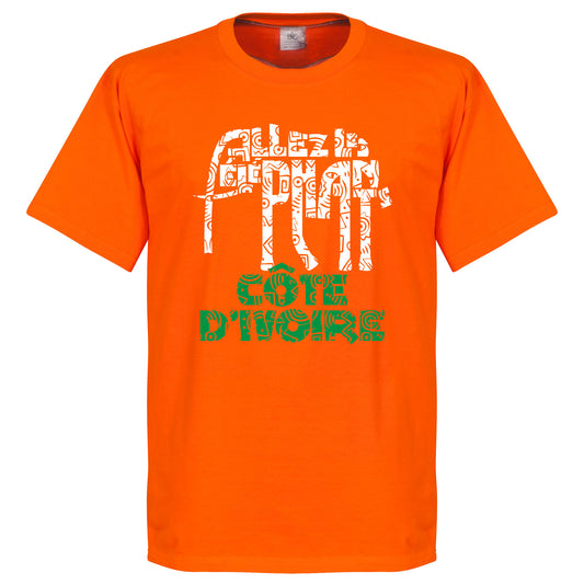 Ivory Coast Allez Les Elephants T-Shirt - Orange
